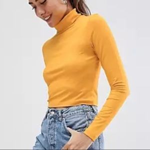 ASOS NEW LOOK rubbed mustard turtleneck